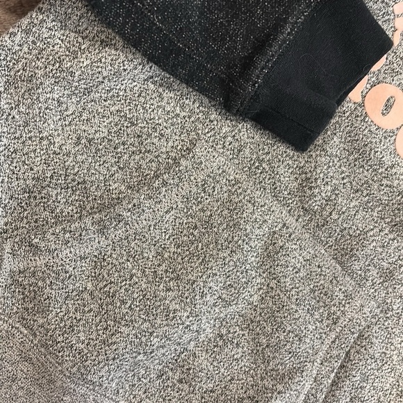 Roots kids youth XXL kanga hoodie in salt and pepper and black with pink accents - Picture 4 of 9